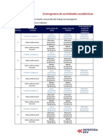 Cronograma - Actividades DDTI - Aula 3