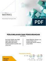 Operasi Aljabar Matriks