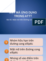 Mật mã UD. AT. Bài 05. Mật mã trên đường cong elliptic