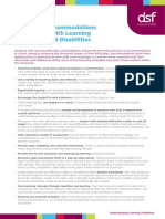 32 Info Sheet Classroom Accommodations Students With Learning Difficulties Disabilities