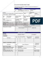 APPLICATION FOR EMPLOYMENT FORM