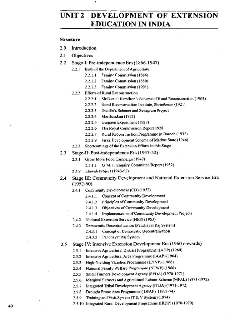 Evolution of Extension Education in India | PDF | Mahatma Gandhi