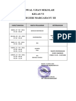 Jadwal Ujian Sekolah