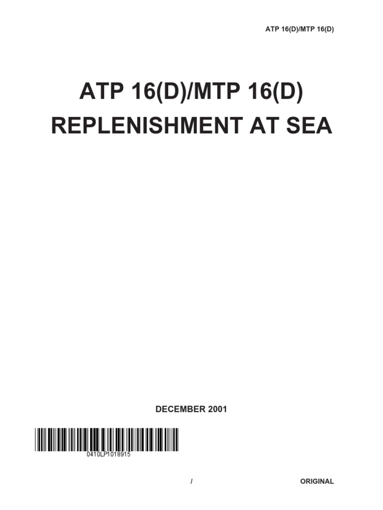 Updates to ATP 16(D) Replenishment Manual | PDF | Naval Warfare | Water ...