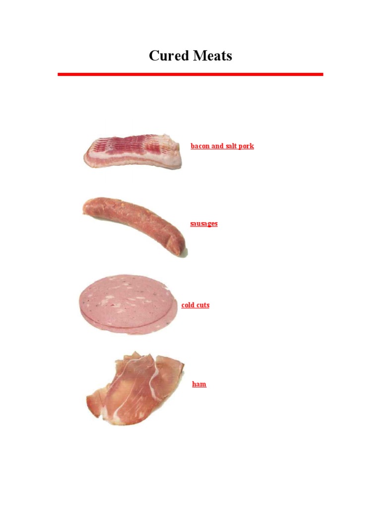 An InDepth Exploration of Cured Meats and Sausages PDF Sausage Bacon
