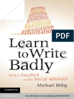 Billig - Learn To Write Badly - How To Succeed in The Social Sciences-Cambridge University Press (2013)