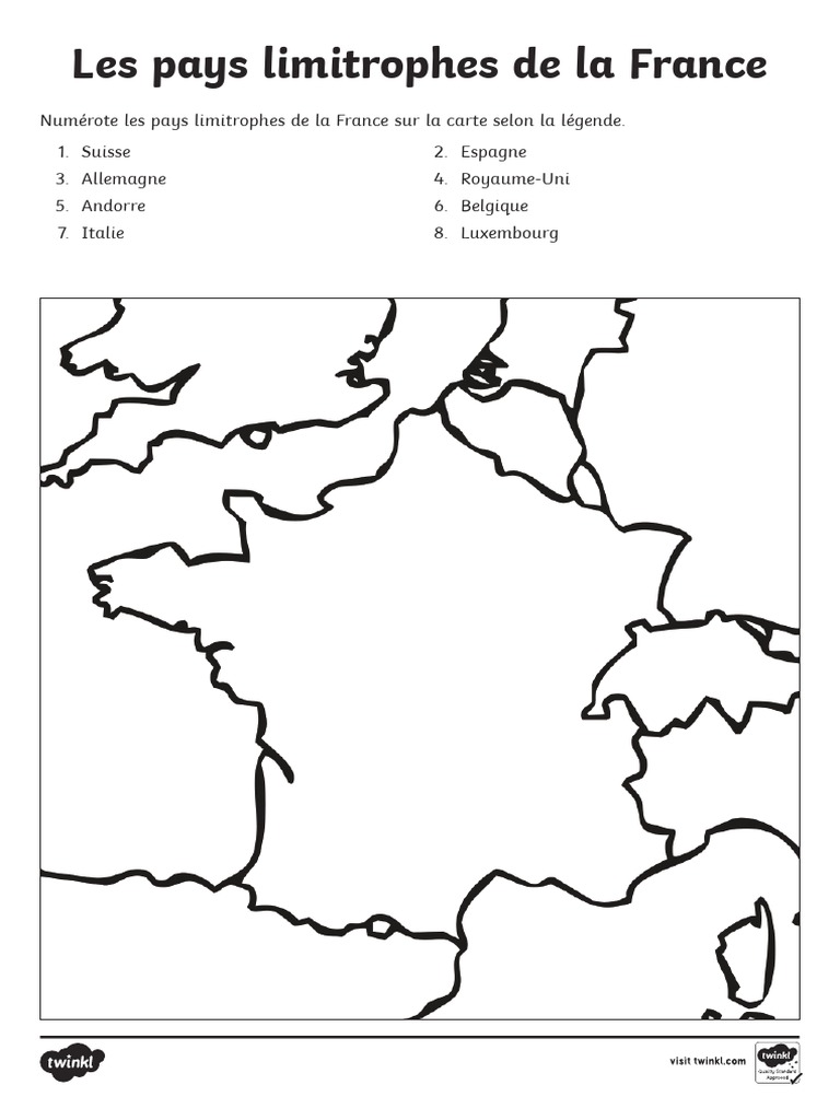 Les Pays Limitrophes De La France fr2 G 2 Les Pays Limitrophes de La France Feuille Dactiviteacutes PDF | PDF