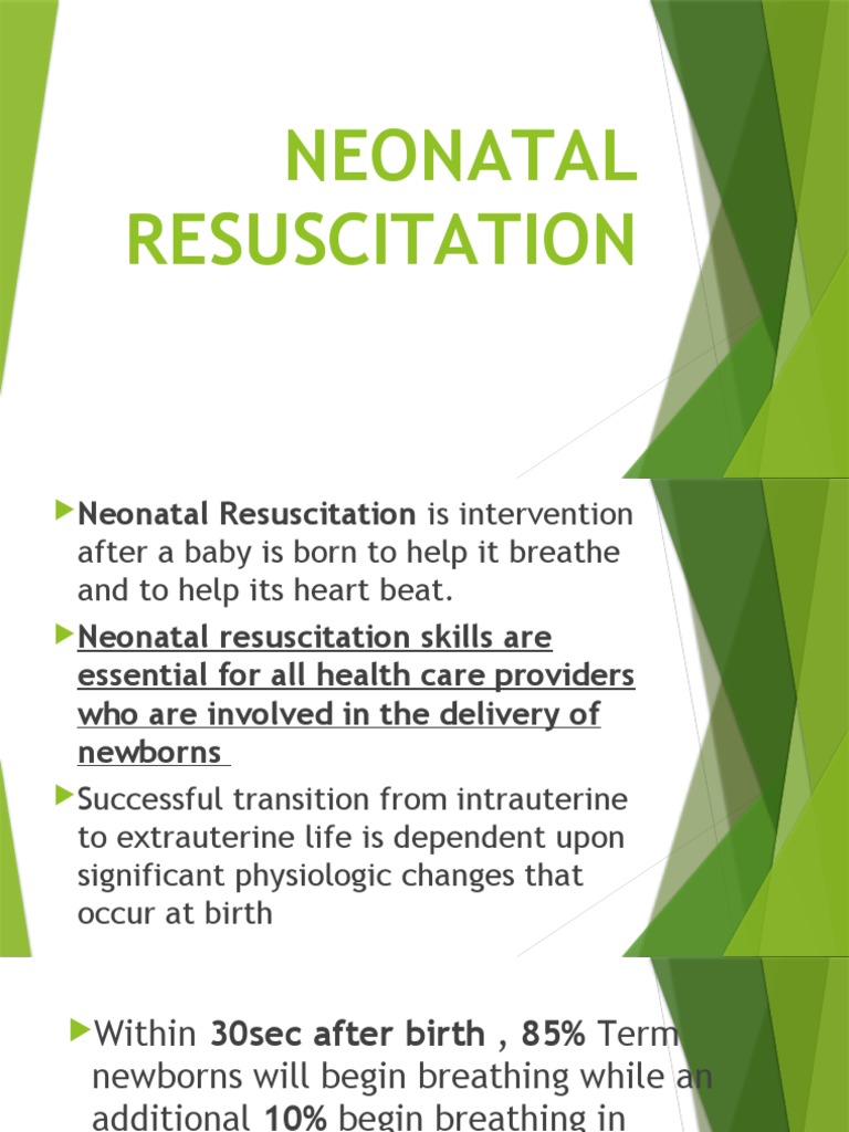 Neonatal Resuscitation Essentials Guide | PDF | Self-Improvement | Wellness