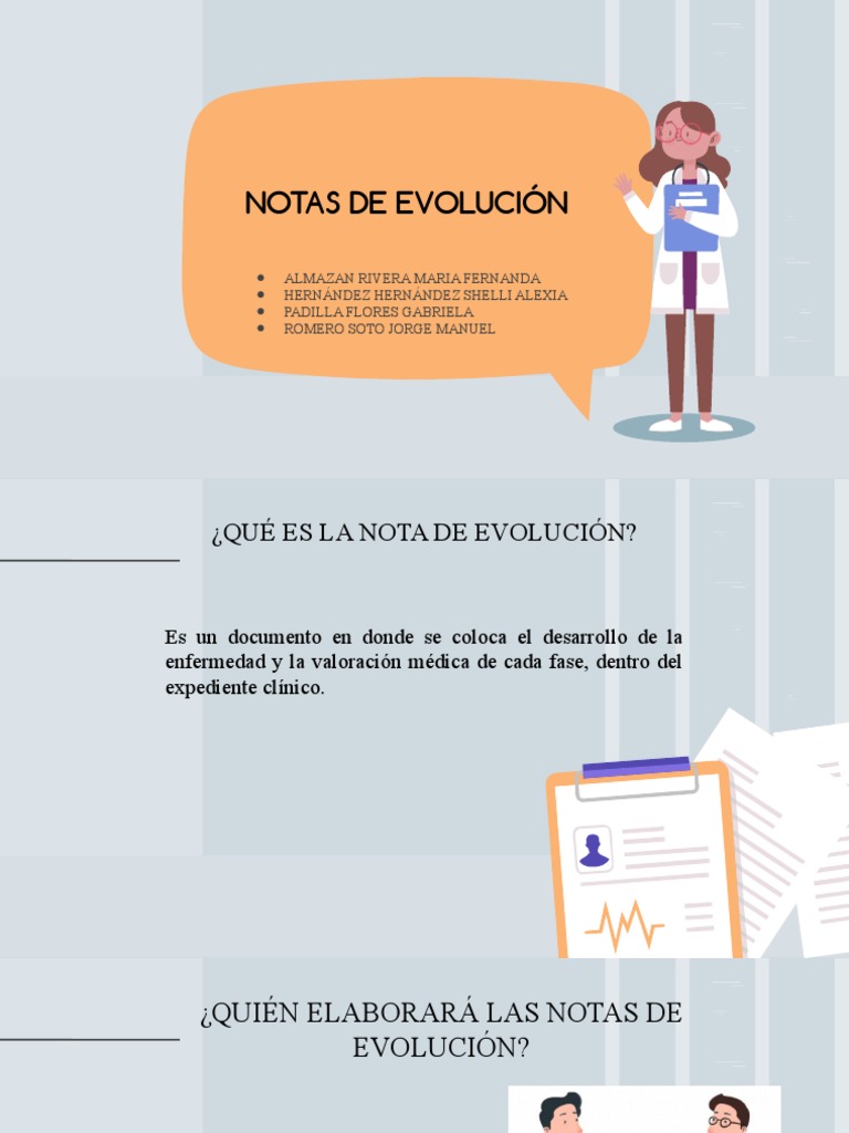 Notas de Evolución | PDF | Diagnostico medico | Especialidades Medicas