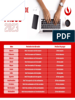 Calendario de pagos mensuales