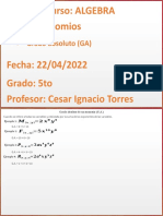 Clase 6 (Grado Absoluto de Un Monomio)