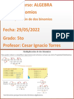 Clase 9 (Multiplicacion de 2 Binomios)