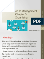 Organizing Chapter 3 Introduction To Management