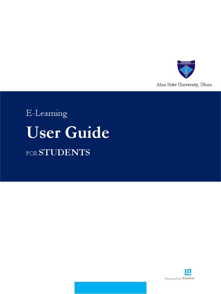 Abia State University E-Learning Guide | PDF | Mobile App | Educational ...