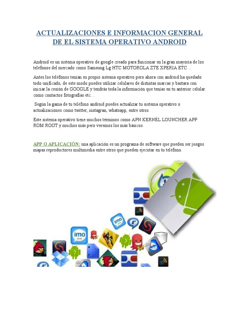 Actualización y Gestión de Android | PDF | Android (sistema operativo ...