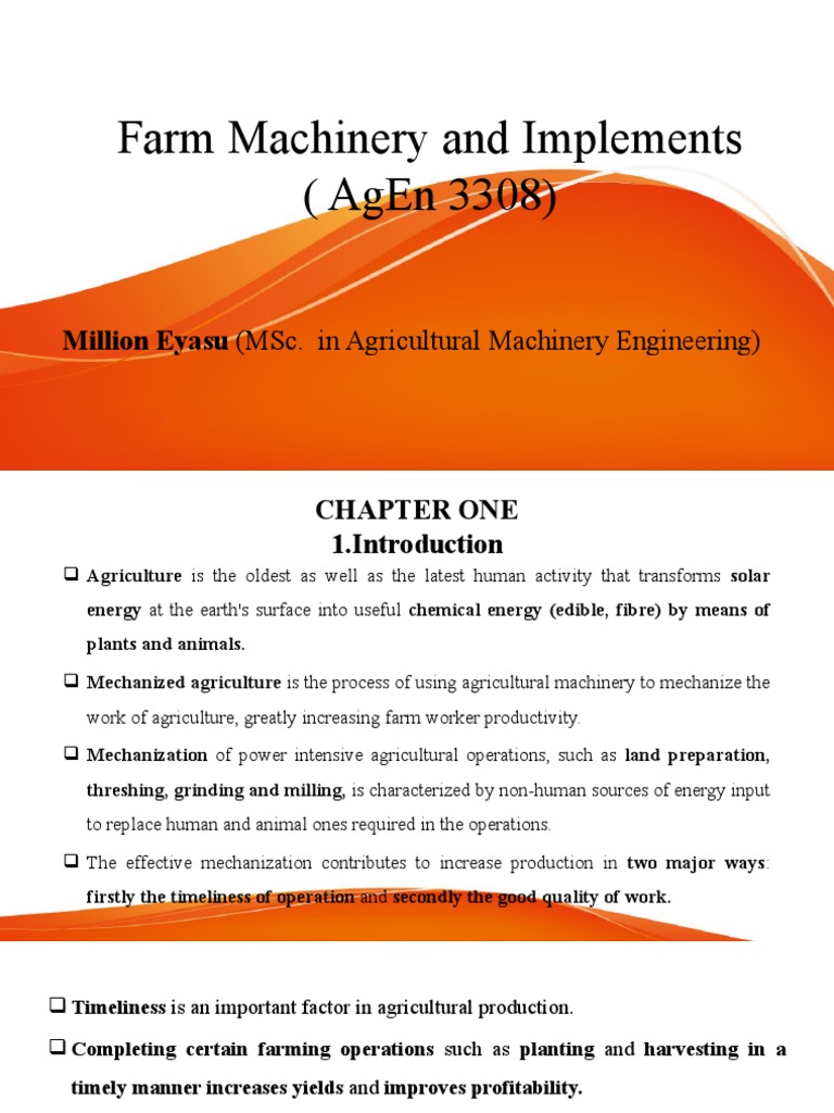 Understanding Farm Machinery and Implements | PDF | Plough | Tillage