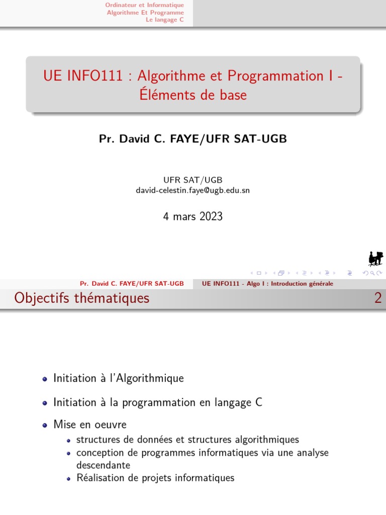 Introduction à l'Algorithmique en C | PDF | Programmation informatique ...