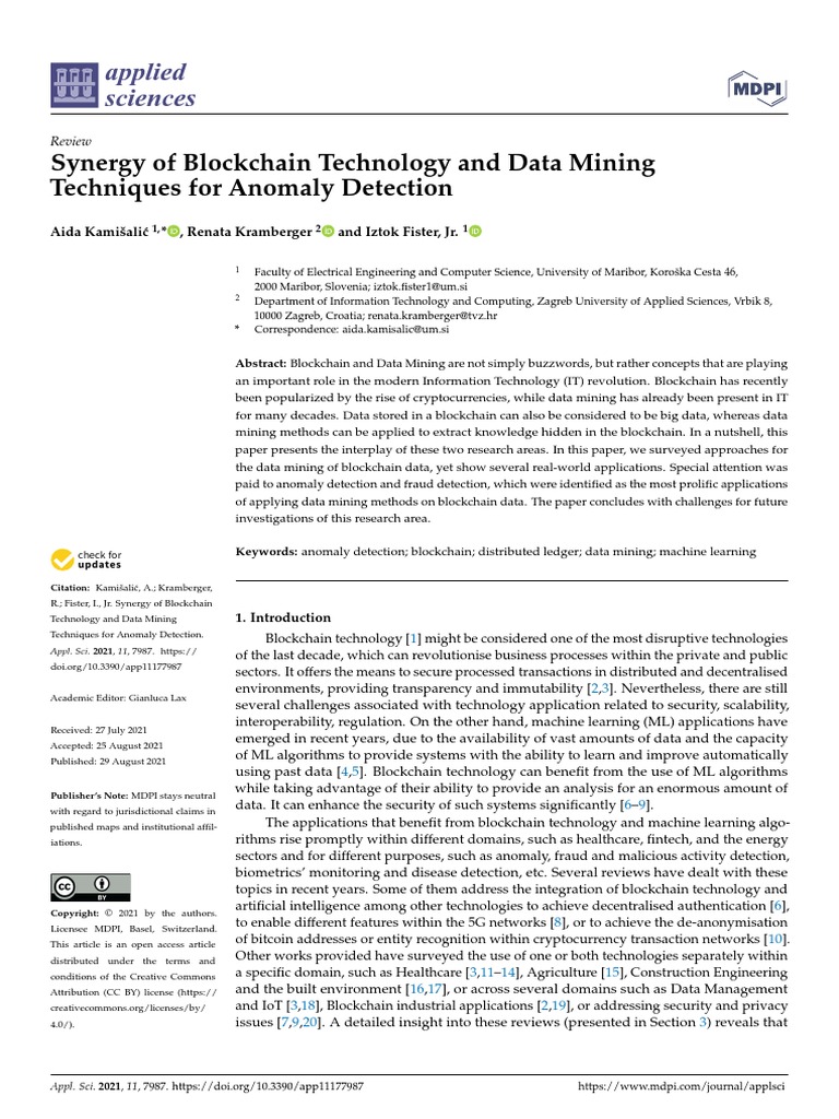 Applsci 11 07987 v2 | PDF | Machine Learning | Data Mining