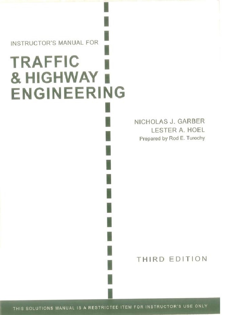 Traffic and Highway Engg Solution PDF PDF
