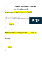 Types of Function & Statement