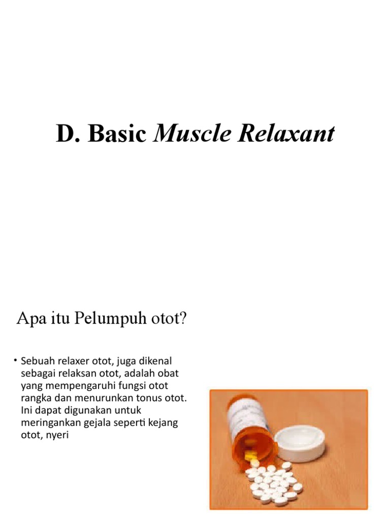 Basic Muscle Relaxant PDF