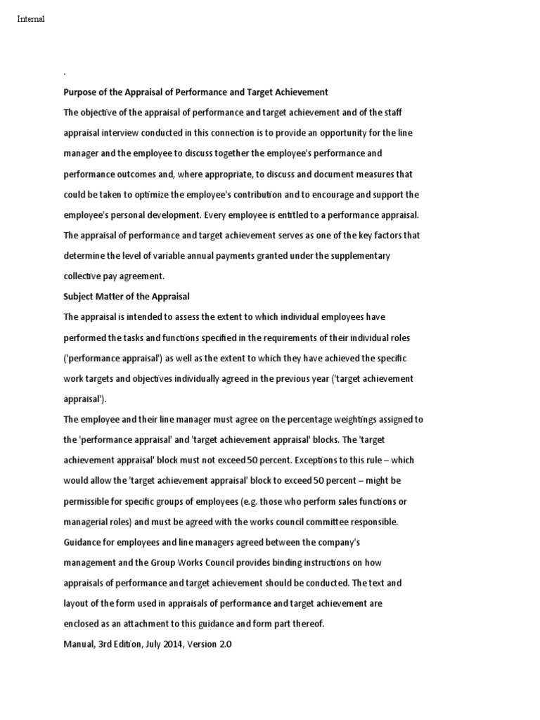Performance Appraisal and Target Setting | PDF | Performance Appraisal ...