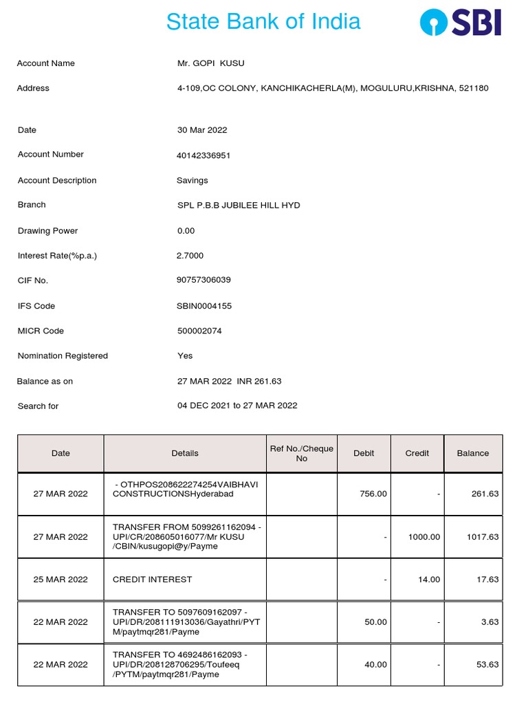 Account Statement Unlocked Pdf Pdf Payments Finance Money