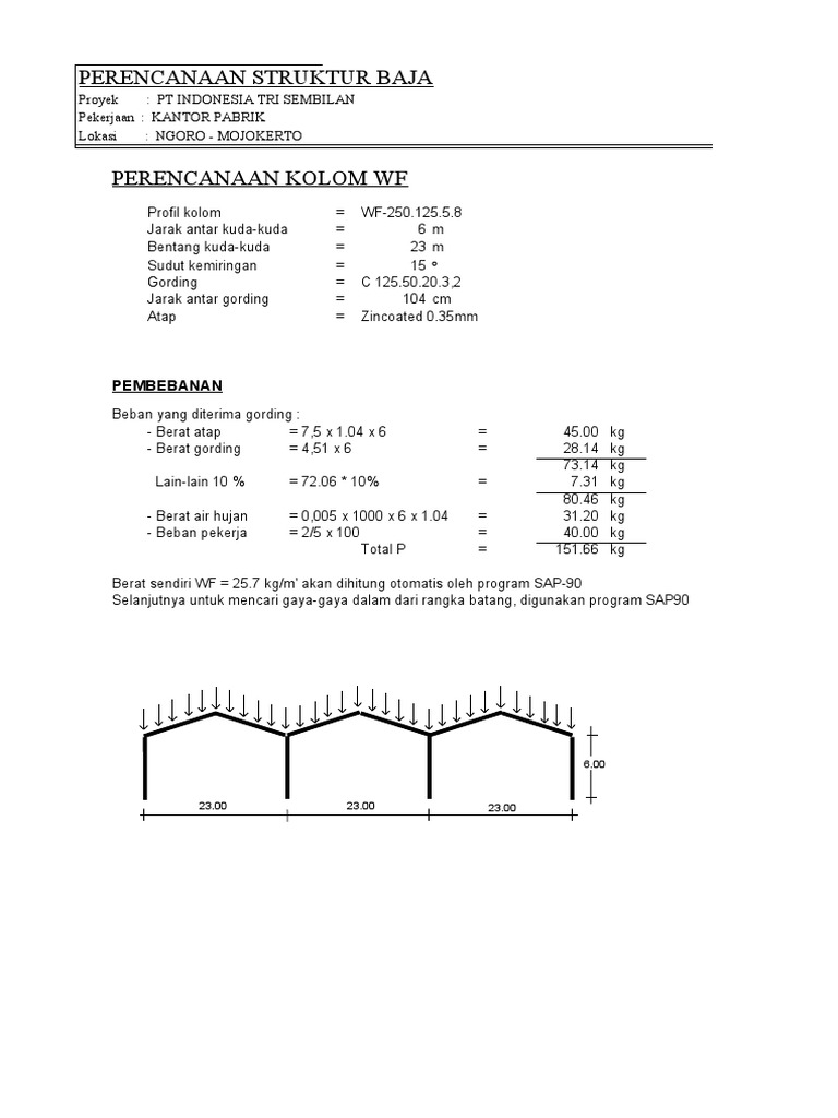 Balok, Kolom, Gording.xls | PDF