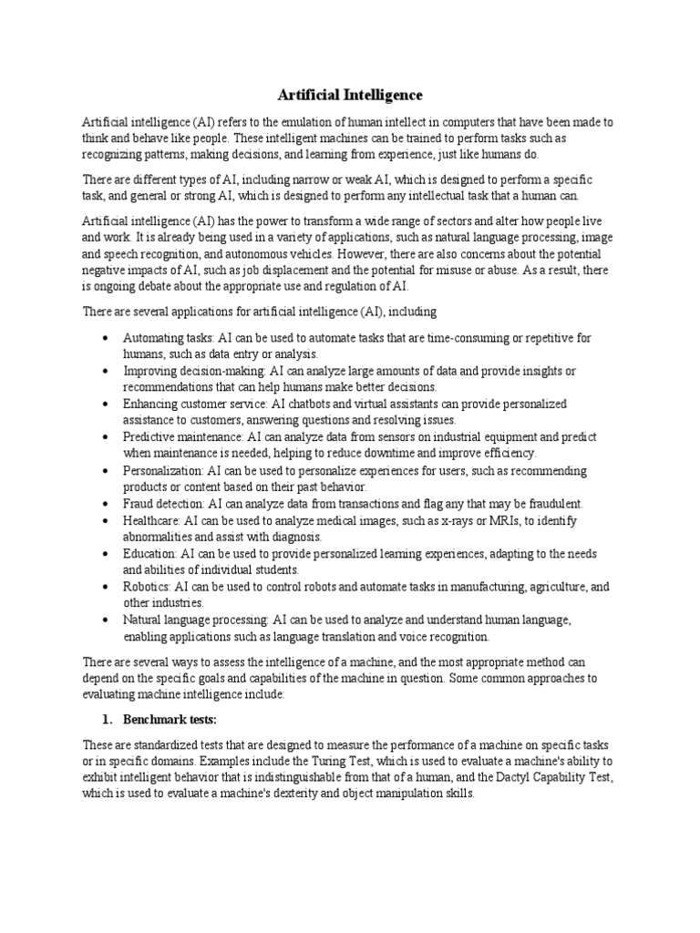 Artificial Intelligence | PDF | Artificial Intelligence | Intelligence ...