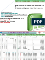 Computing - Microsoft Excel - Chapter 14 - Standard Tools