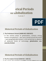 Historical Periods of Globalization Lesson Overview