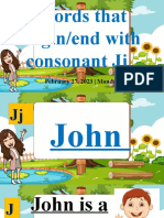 Words beginning and ending with consonant J