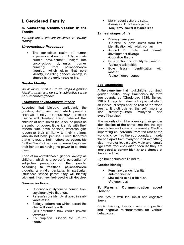 Family's Role in Gender Identity Development | PDF | Gender | Gender ...
