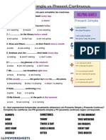 Present Simple Vs Present Continuous