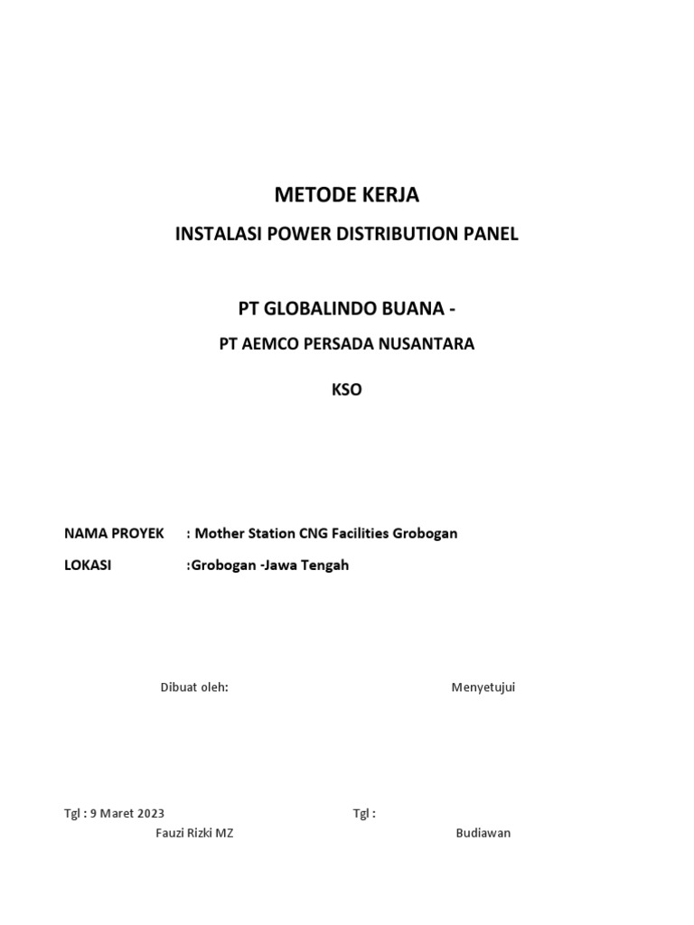 Metode Instalasi Panel Listrik CNG | PDF | Sains & Matematika | Komputer