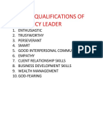 DESIRED QUALIFICATIONS OF AN AGENCY LEADER.docx