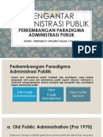 Perkembangan Paradigma Administrasi Publik PDF