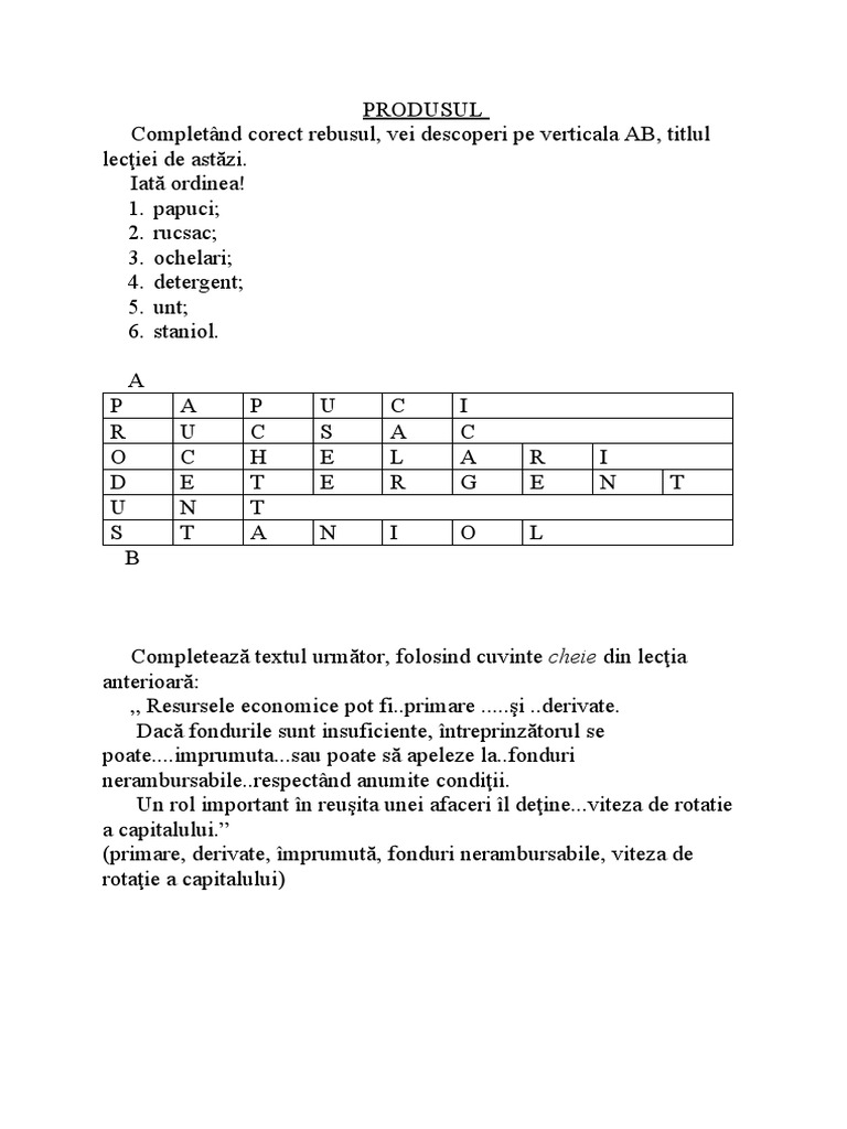Produsul | PDF