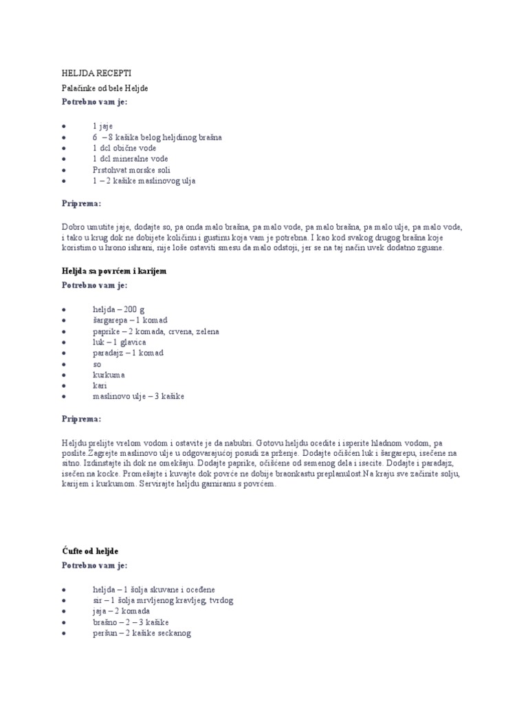 Heljda Recepti | PDF