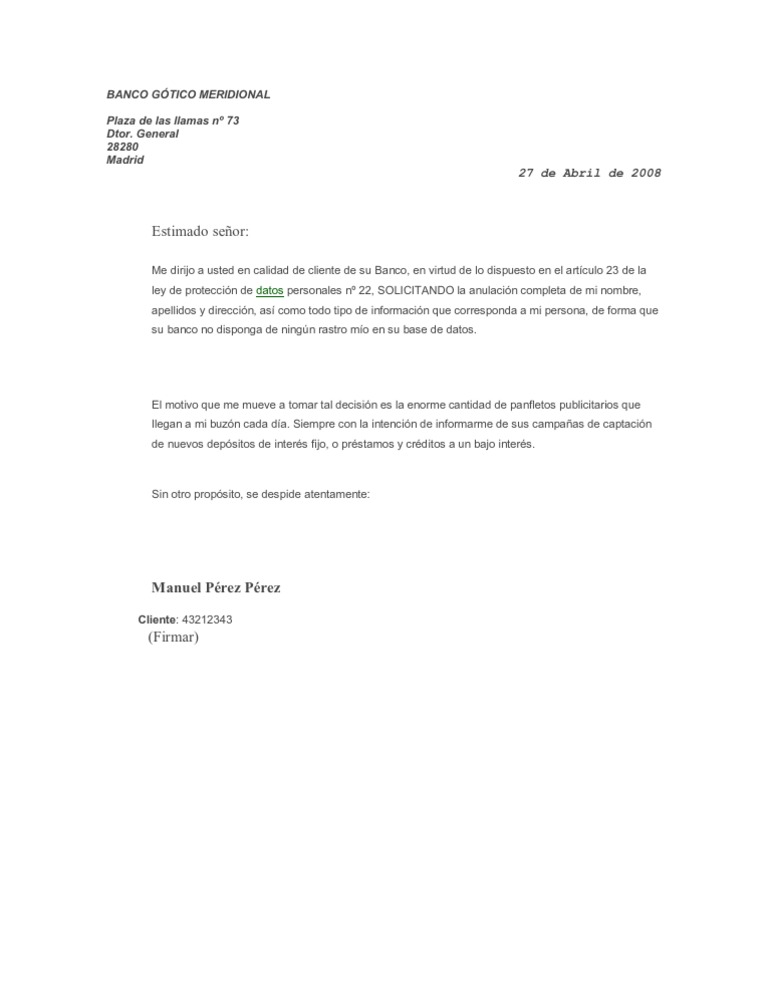 Carta de Solicitud (Ejemplo) | PDF | Bancos | Business