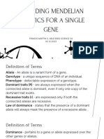 Extending Mendelian Genetics for a Single Gene