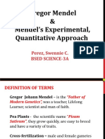 Gregor Mendel & Quantitative Experimental Approach