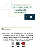 Calitate Şi Standardizare În Sectorul Textile - Îmbrăcăminte