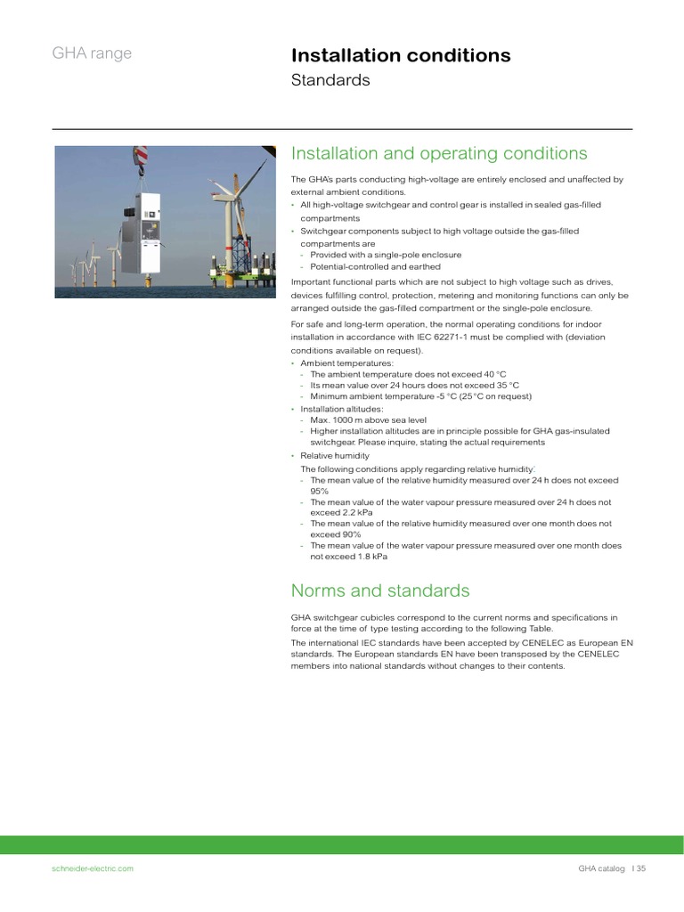 MV GIS Instasllation Condition As Per Standards | PDF | Humidity | High ...