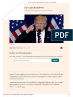 Donald Trump Threatens To Pull US Out of WTO - Financial Times PDF