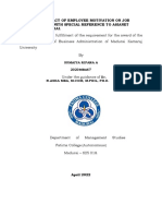 A Study On Impact of Employee Motivation On Job Performance With Special Reference To Asianet Fashion, Madurai