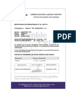 Certificado Operatividad Receptor GPS 4429136126