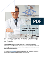 DR Santiago Coloma Romero: Oftalmología en Ecuador