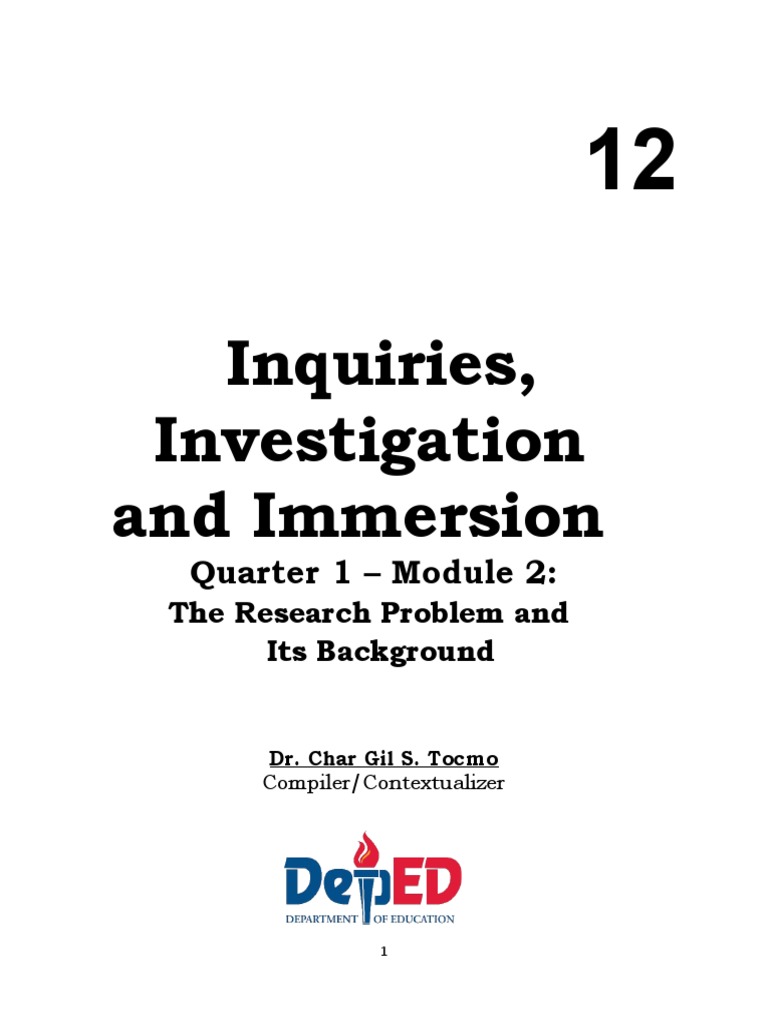 Module 2: Research Problem Overview | PDF | Hypothesis | Popular ...