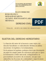 Sujeto de Derecho Hereditario Presentación